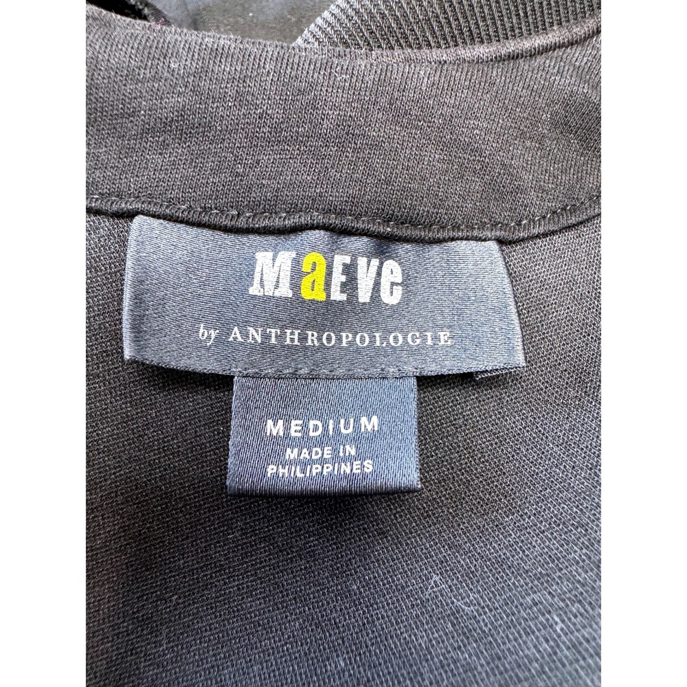 MAEVE Magdalena Jumpsuit MED Black Sleeveless Ponte Pockets Office Careerwear - Picture 3 of 9